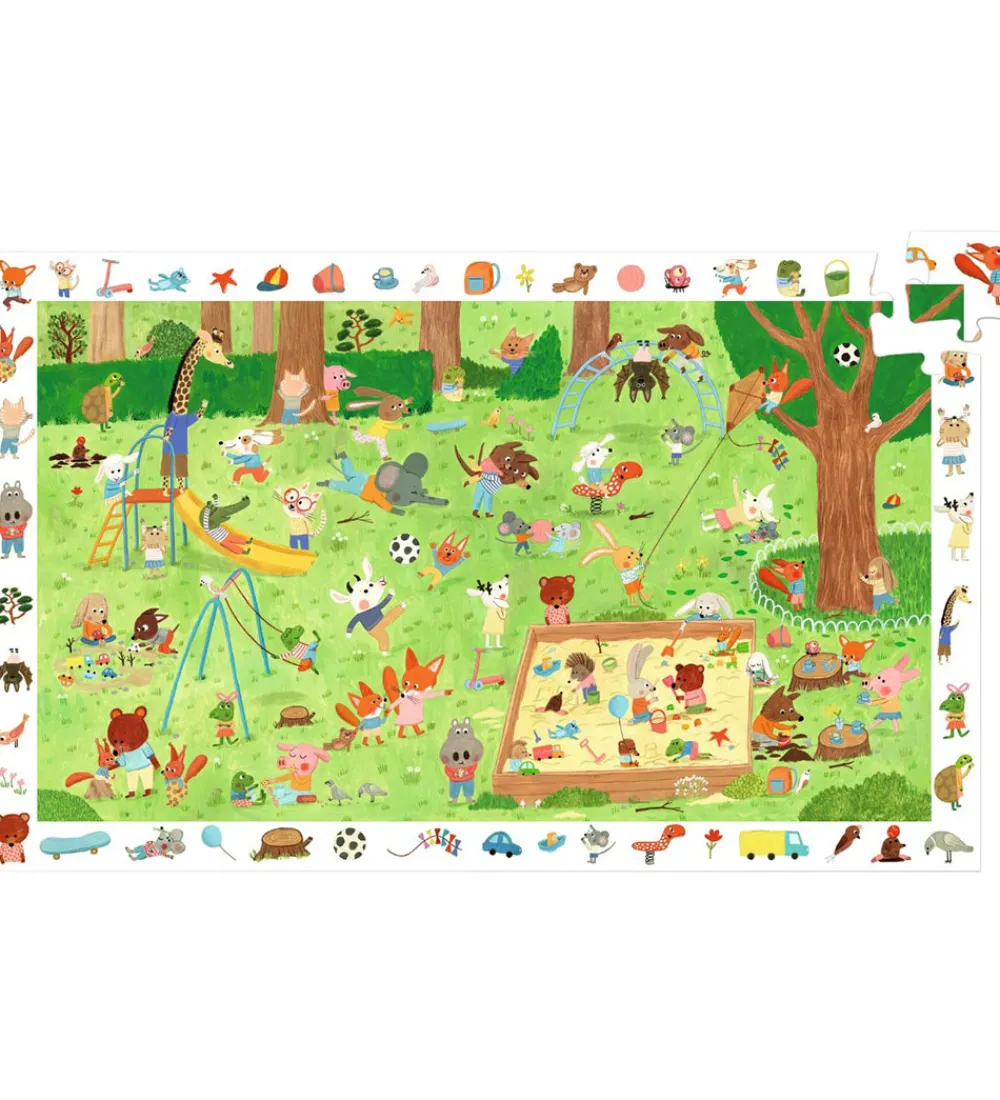 Djeco Puslespil>Puslespil - 35 Brikker - De Små Venners Have