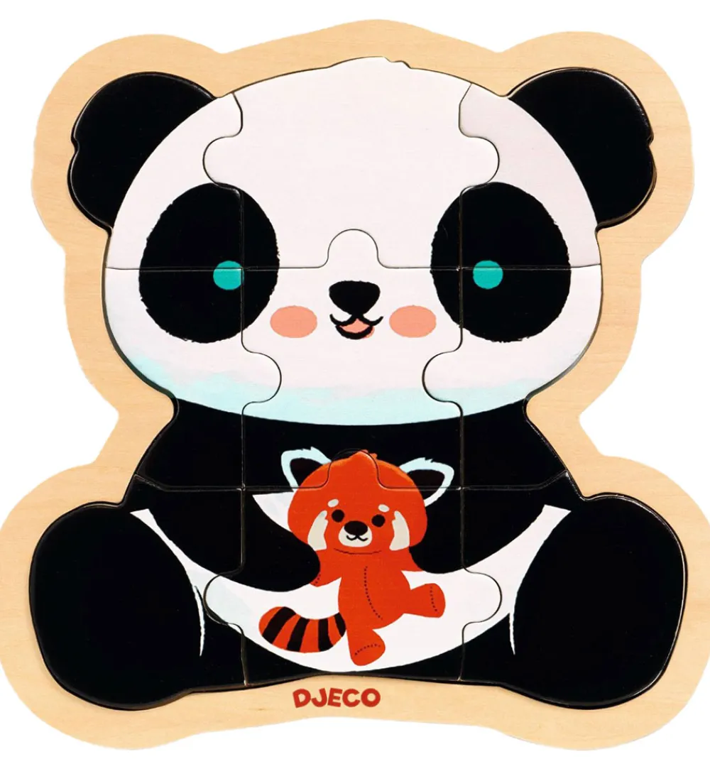 Djeco Puslespil>Puslespil - 9 Brikker - Træ - Panda