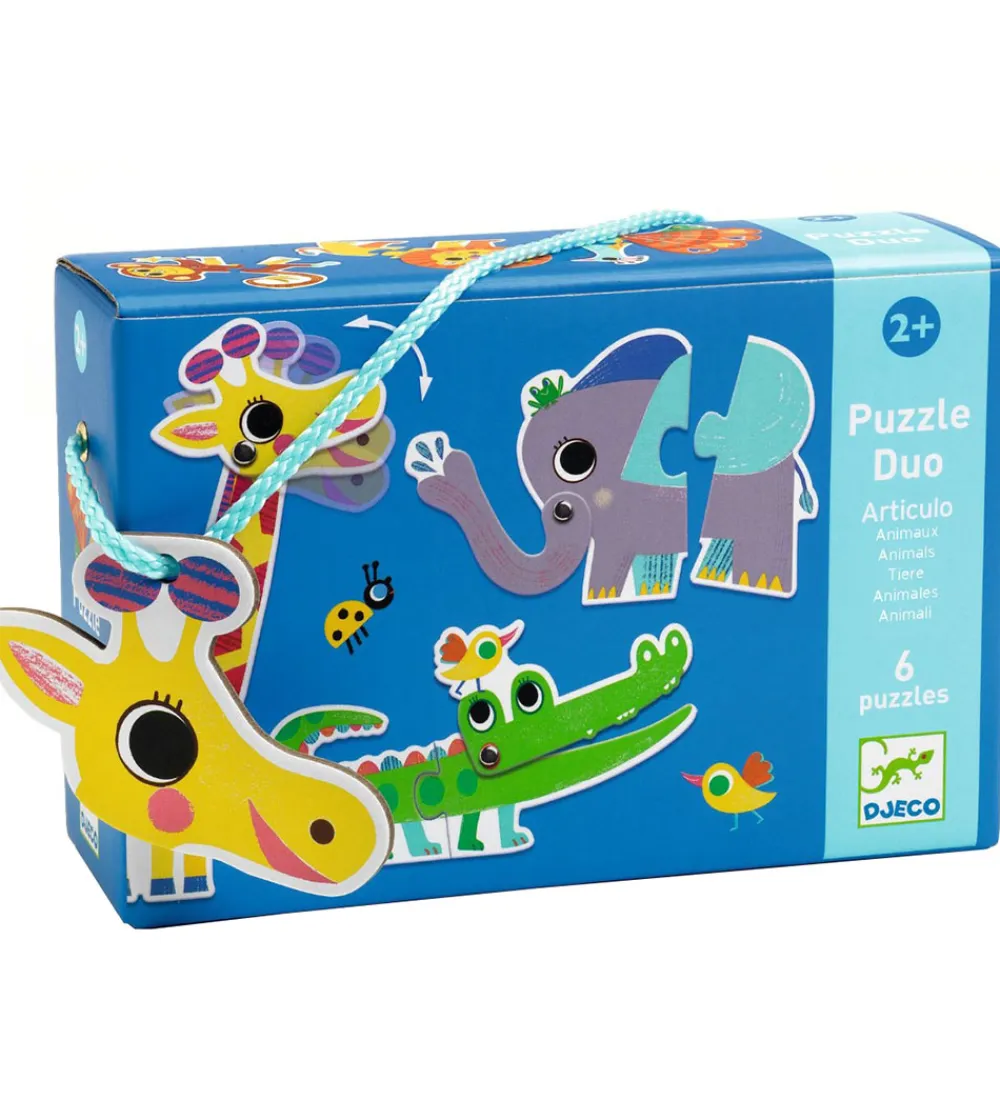 Djeco Puslespil>Puslespil - 6 Stk. - Vilde Dyr