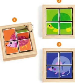 Djeco Puslespil>Puslespil - 3x4 Brikker - Træ - Tournibist