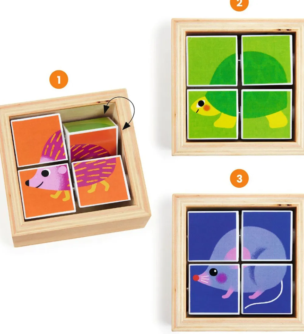 Djeco Puslespil>Puslespil - 3x4 Brikker - Træ - Tournibist