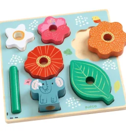 Djeco Trælegetøj|Stablelegetøj>Puslespil/Stabelelegetøj - 8 Dele - Træ - Happy