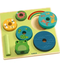 Djeco Puslespil|Trælegetøj>Puslespil/Stabelelegetøj - 8 Dele - Træ - Rainbow