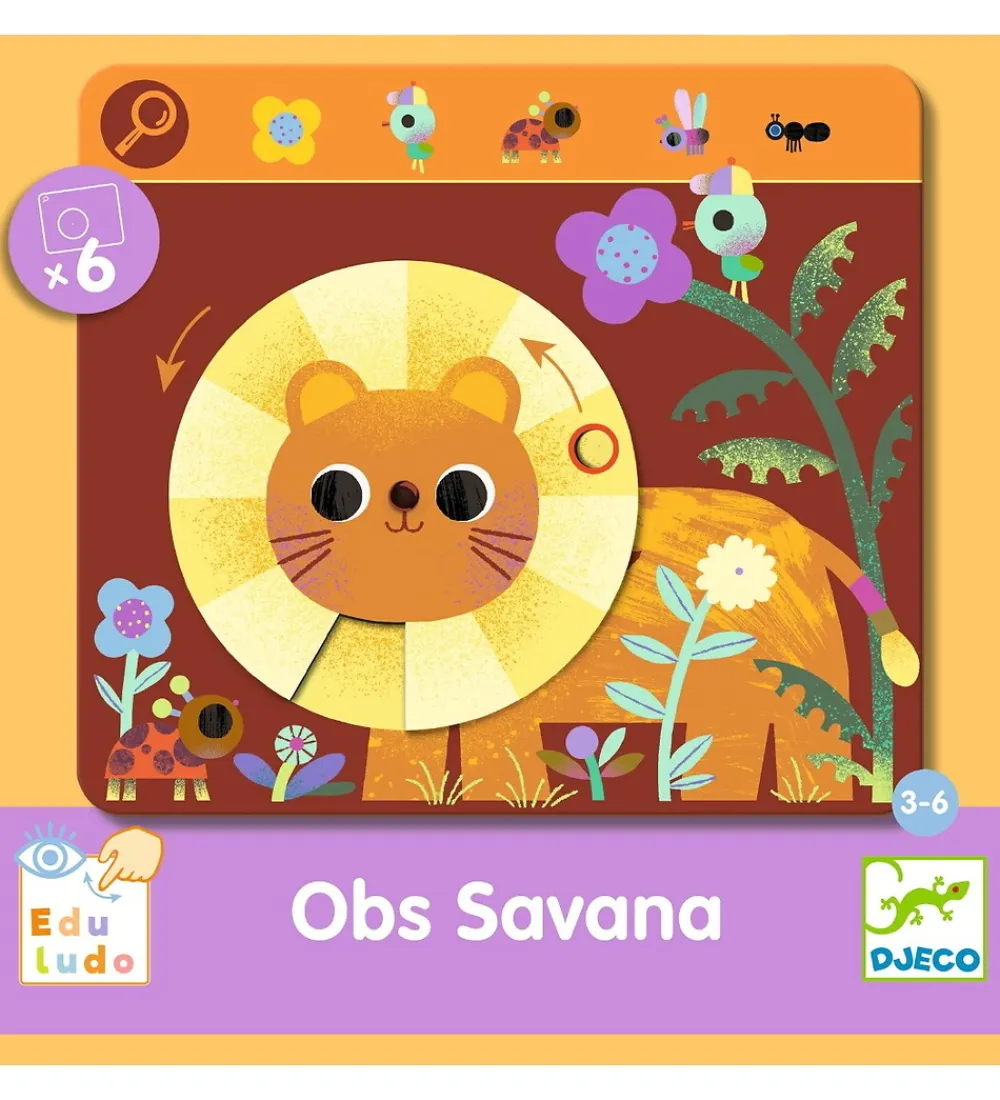 Djeco Spil>Spil - Find Og Drej - Obs Savana