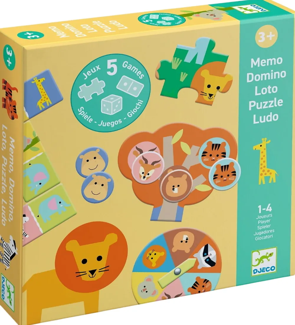 Djeco Spil>Spil - 5-i-1 - Wild Animals