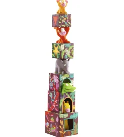Djeco Stablelegetøj>Stablelegetøj - 10 Dele - Jungledyr