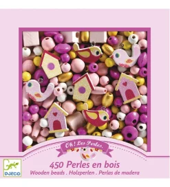 Djeco Perler>Træperler - 450 stk. - Fugle