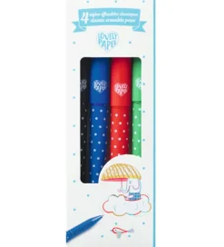 Djeco Kreasæt|Tuscher Og Farver>Tusser - 4 Classic Eeasable Pens