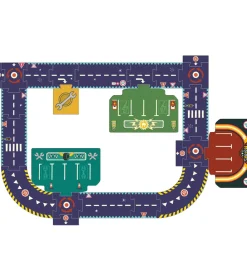 Djeco Puslespil>Vejpuslespil - 24 Brikker - Crazy Motors
