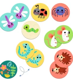 Djeco Spil>Vendespil - 32 brikker - Små Dyr