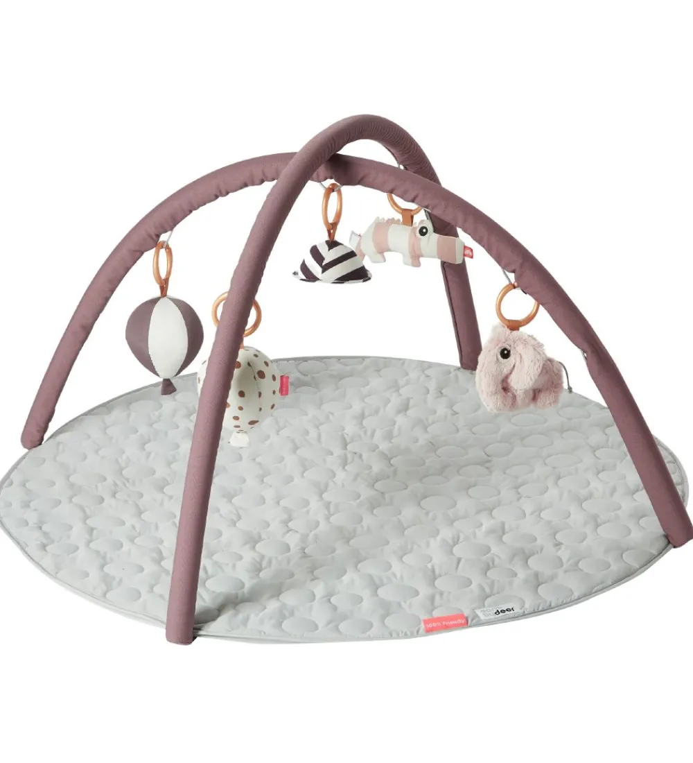 Done by Deer Legetæpper Og Legegulve|Aktivitetsstativer>Aktivitetstæppe - Quiltet - Mørk Rosa