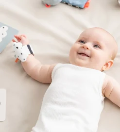 Done by Deer Gribelegetøj>Håndledsranglesæt - 2-pak - Happy Clouds - Powder