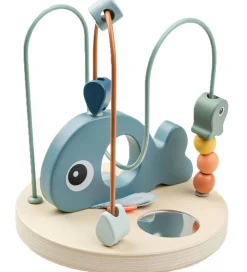 Done by Deer Trælegetøj|Aktivitetslegetøj>Kugleramme - Træ - Wally Blue