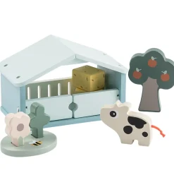 Done by Deer Babylegetøj>Legesæt - Træ - Dotti - Tiny Farm - Colour Mix
