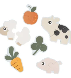 Done by Deer Puslespil>Puslespil - 12 stk - Tiny Farm Colour Mix