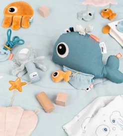 Done by Deer Gribelegetøj>Rangle m. Spejl - Sensory - Jelly Blue