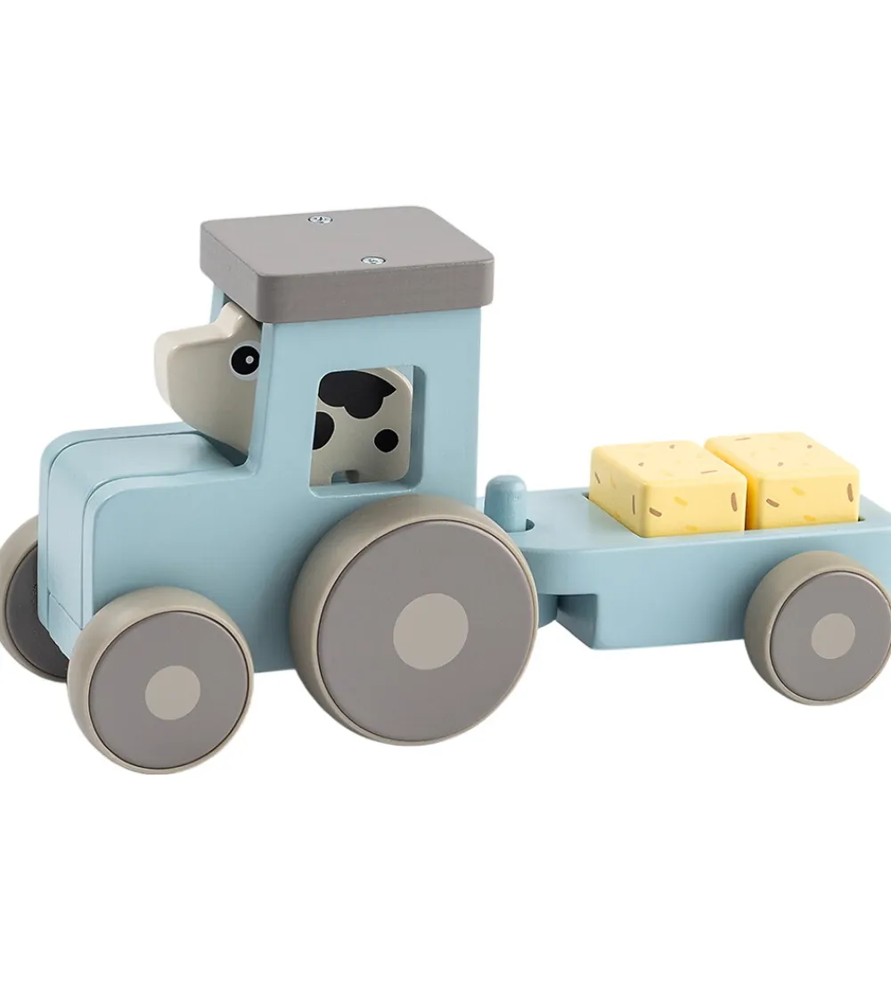 Done by Deer Traktorer|Biler, Tog Og Køretøjer>Traktor - Træ - Dotti - Tiny Farm - Blå