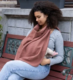 Doomoo Babylegetøj|Bideringe>Ammetæppe m. Bidering - Musselin - 100x85 cm - Terracotta