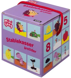 DR Stablelegetøj|Spil>Stablekasser - Børste - 10 Stablekasser - Årstider