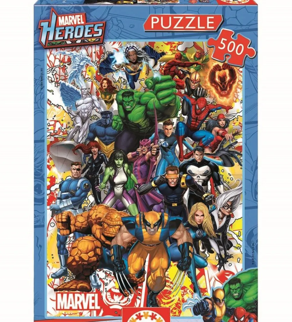 Educa Puslespil>Puslespil - Marvel Heroes - 48x34 cm - 500 Brikker