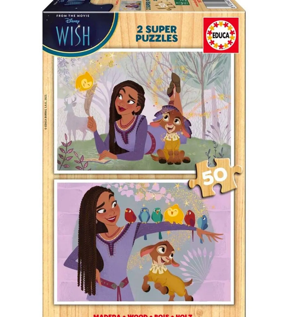 Educa Puslespil>Træpuslespil - 2 x 50 Brikker - Wish