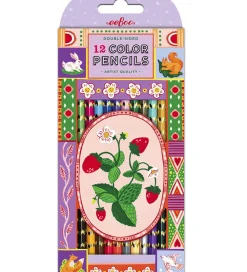 Eeboo Tuscher Og Farver>Farveblyanter - 12 Stk. - Strawberries