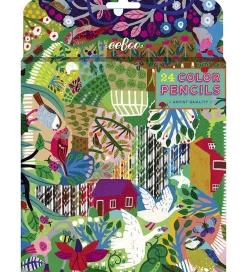 Eeboo Tuscher Og Farver>Farveblyanter - 24 Stk. - Bountiful Garden