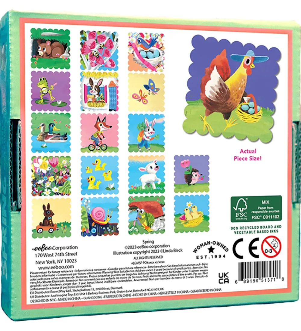 Eeboo Spil>Huskespil - 18 Par - Forår