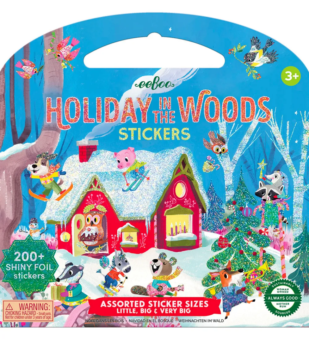 Eeboo Kreasæt>Klistermærkebog - 200+ stk. - Jul i Skoven