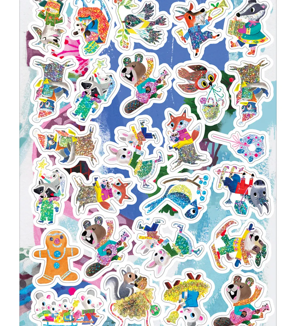 Eeboo Kreasæt>Klistermærkebog - 200+ stk. - Jul i Skoven