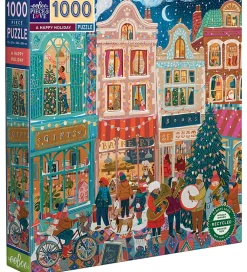 Eeboo Puslespil>Puslespil - 1000 Brikker - 58,4x58,4 cm - A Happy Holiday
