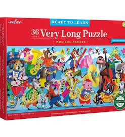 Eeboo Puslespil>Puslespil - 36 Brikker - 88,9x25,4 cm - Den Lange Musikpar