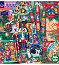 Eeboo Puslespil>Puslespil - 1000 brikker - Christmas Decorations