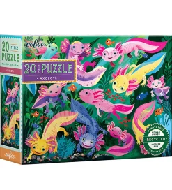 Eeboo Puslespil>Puslespil - 20 Brikker - 28x38 cm - Axolotl