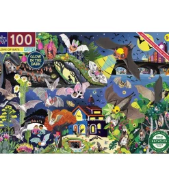 Eeboo Puslespil>Puslespil - 100 Brikker - 45,7x68,5 cm - Love Of Bats