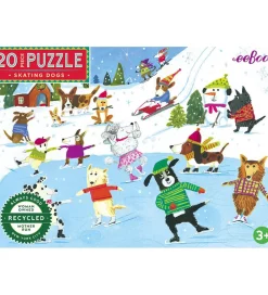 Eeboo Puslespil>Puslespil - 20 Brikker - 28x38 cm - Skating Dogs