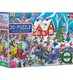 Eeboo Puslespil>Puslespil - 20 Brikker - 28x38 cm - Woodland Winter