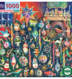 Eeboo Puslespil>Puslespil - 1000 Brikker - 58,4x58,4 cm - Holiday Ornament