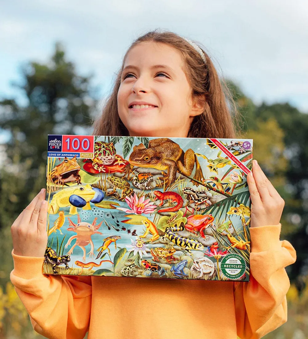 Eeboo Puslespil>Puslespil - 100 Brikker - 40,6x61 cm - Amfibier