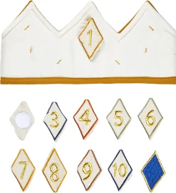 Fabelab Rolleleg>Fødselsdagskrone m. Tal - Stof - Oat Milk