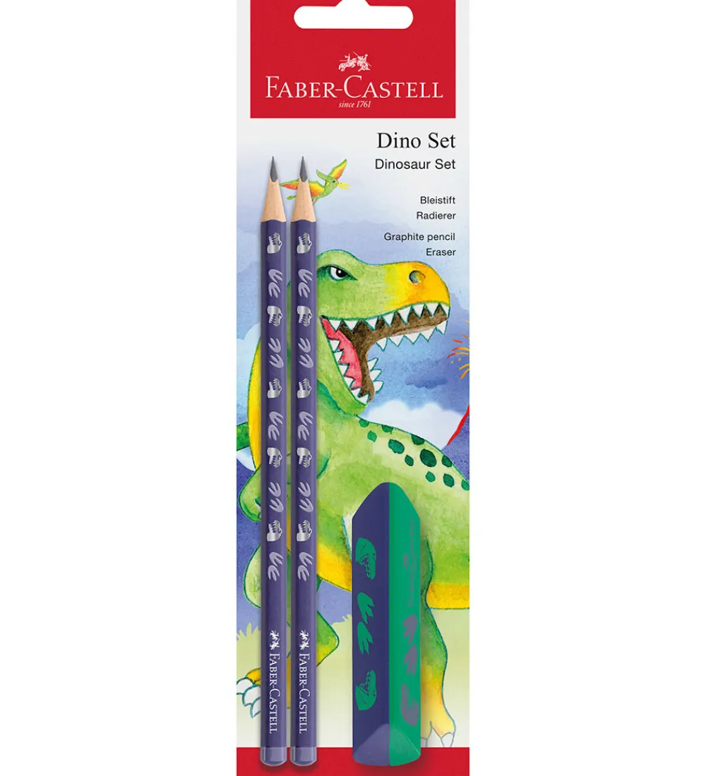 Faber-Castell Kreativ Leg|Tuscher Og Farver>Blyantsæt - 3 Dele - Dinosaur