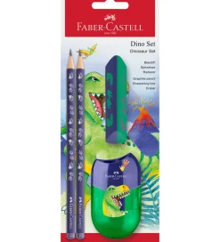 Faber-Castell Kreativ Leg|Tuscher Og Farver>Blyantsæt - Dinosaur - 4 Dele - Blå