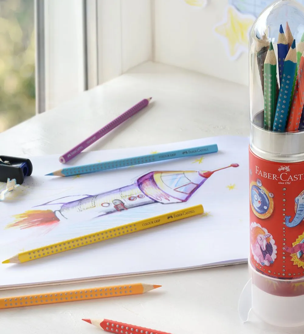 Faber-Castell Tuscher Og Farver>Farveblyanter m. Blyantspidser - 15 stk - Multi