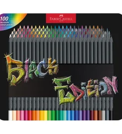 Faber-Castell Kreativ Leg|Tuscher Og Farver>Farveblyanter - Trekantet - Black Edition - 100 St