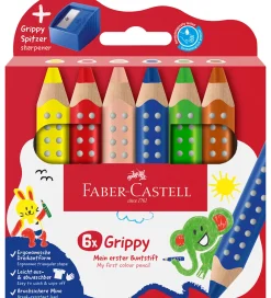 Faber-Castell Kreativ Leg|Tuscher Og Farver>Farveblyanter - XXL Jumbo Grip + Spidser - 6 stk.