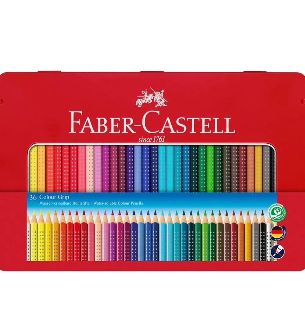 Faber-Castell Tuscher Og Farver|Maling>Farveblyanter - Grip - Akvarel - 36 stk - Multi