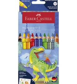 Faber-Castell Tuscher Og Farver>Farveblyanter - 10 stk. - Jumbo Grip Dino