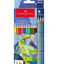 Faber-Castell Kreativ Leg|Tuscher Og Farver>Farveblyanter - 10+3 stk. - Dinosaur Metallic
