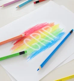 Faber-Castell Tuscher Og Farver>Farveblyanter m. Viskelæder - Grip - 10 stk - Mult