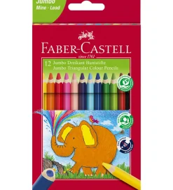 Faber-Castell Tuscher Og Farver>Farveblyanter - Trekantet - Jumbo - 5,4 mm - 12 st
